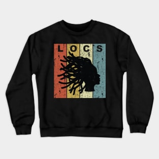 Locs Black Woman Silhouette Crewneck Sweatshirt